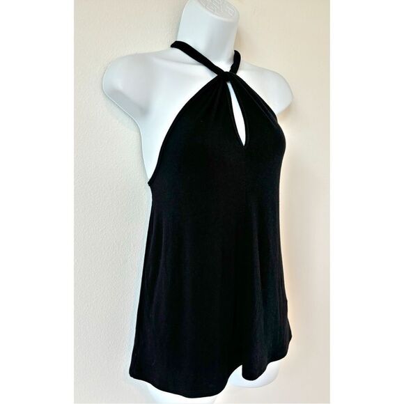 Design Lab Lord & Taylor Black Keyhole Halter Top | Size S | NWT - Picture 5 of 11